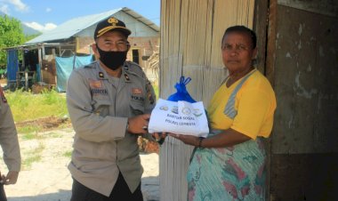 Bantu-Warga-Terdampak-Covid-19,-Polres-Lembata-Berbagi-Asih-Berupa-Sembako