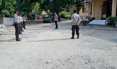 Apel-Pagi-Kapolsek-Omesuri-IPDA-Marjuni,-Walapun-di-Tengah-Pandemi-Virus-Corona-Kita-Tetap-Tingkatkan-Kinerja