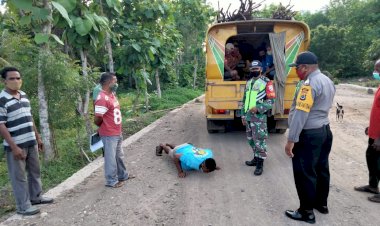 Polsek-Nagawutung-Bersama-Babinsa-melaksanakan-giat-Operasi-Yustisi