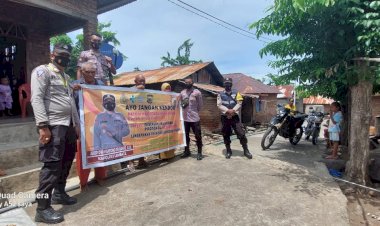 Tingkatkan-Kepedulian-Masyarakat,-Personel-Pospol-Wulandoni-Lakukan-Sosialisasi-Dan-Himbauan-Protkes.