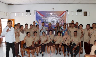 Safari-Kamtibmas,-Kapolres-Lembata-Dan-Rombongan-Disambut-Hangat-Di-SMK-Swasta-Ile-Lewotolok