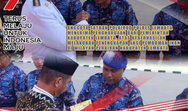 Stpolairud-Polres-Lembata-terima-penghargaan-pada-upacara-kemerdekaan-di-lapangan-pemda-Lembata