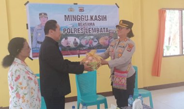 Kapolres-Lembata-Melakukan-kegiatan-Minggu-Kasih-Di-Gereja-Pniel-Lembata