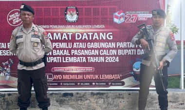 Polres-Lembata-lakukan-pengamanan-pada-Kantor-KPUD-Kab.-Lembata