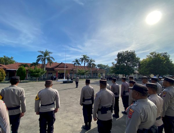 KAPOLRES LEMBATA PIMPIN LANGSUNUPACARA KESADARAN NASIONAL  BULAN APRIL 2026 DI POLRES LEMBATA