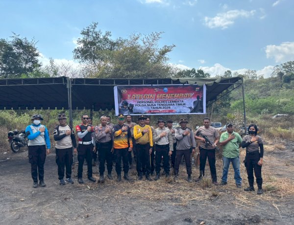 Tingkatkan Kemampuan Personel, Polres Lembata Gelar Latihan Menembak untuk Asah Profesionalisme Anggota.