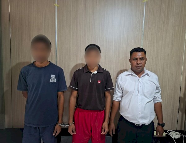 POLRES LEMBATA UNGKAP KASUS KEKERASAN TERHADAP ANAK, DUA TERSANGKA DIAMANKAN.