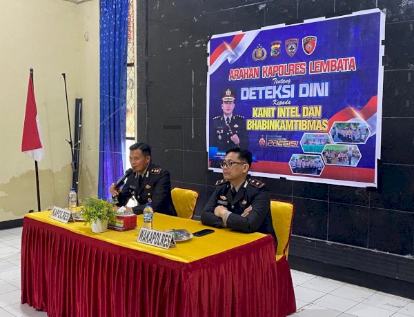 Kapolres Lembata Tekankan Pentingnya Deteksi Dini kepada Kanit Intel dan Bhabinkamtibmas.