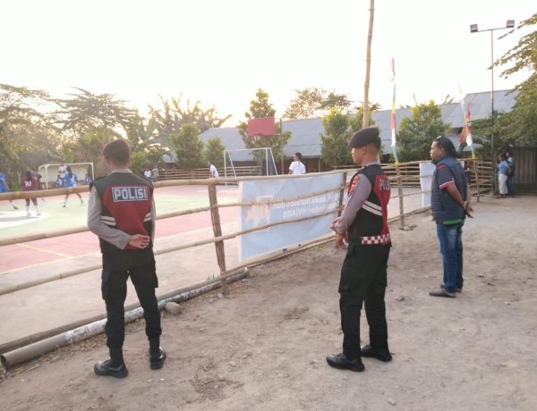 aga Kamtibmas Tetap Kondusif, Sat Samapta Polres Lembata Amankan Turnamen Futsal Putri SKO Cup III.