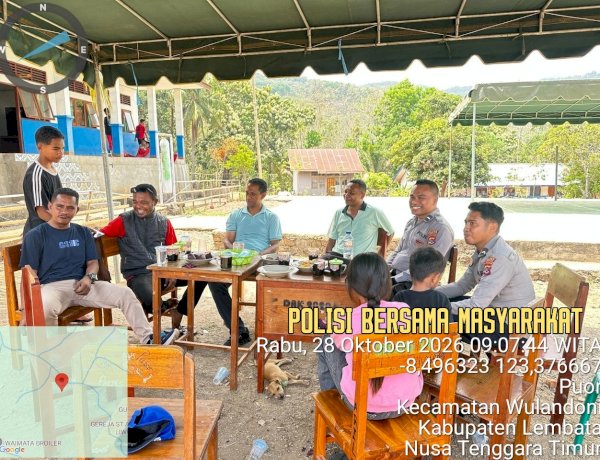 Pererat Kedekatan dengan Warga, Polsubsektor Wulandoni Gelar Polisi Kumpul Bersama Masyarakat.