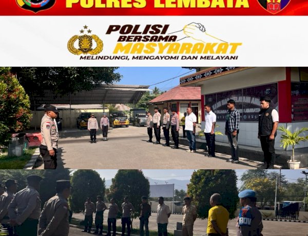 Pastikan Kesiapan Personel dan Sarana Prasarana, Propam Polres Lembata Lakukan Pengecekan Serah Terima Piket Fungsi.