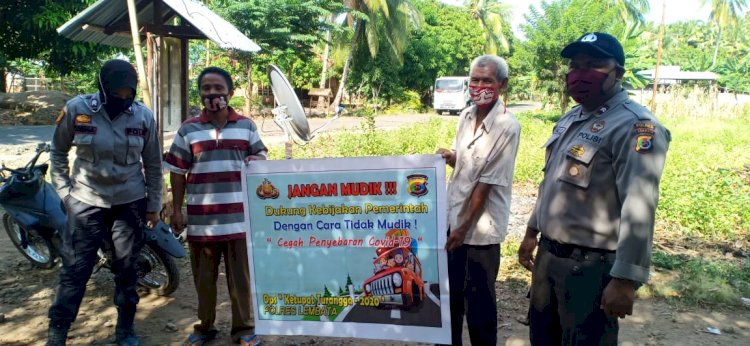 Personil Polsek Omesuri Lakukan Deklarasi Larangan Mudik