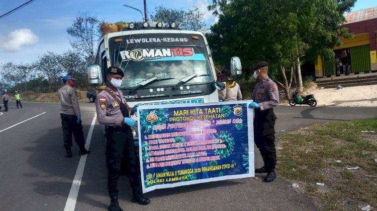 Polres Lembata melaksanakan giat patroli KRYD guna menjaga kamtibmas dan memutuskan penyebaran covid-19