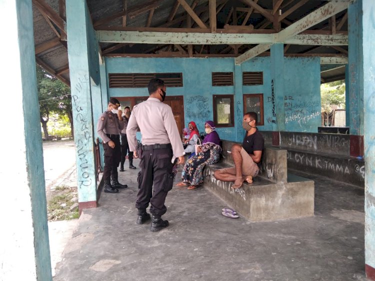 Lawan covid-19,Kasubnit 1 Dalmas Bripka Eko Prasetyo pimpin giat patroli himbau menjelang new normal
