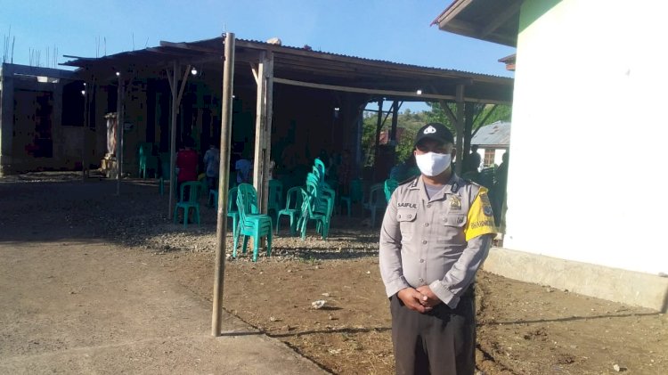 Anggota Personil Bhabinkamtibmas Lakukan Patroli Dan Monitoring Di Gereja Khatolik St. Fransiskus De Sales PADA.