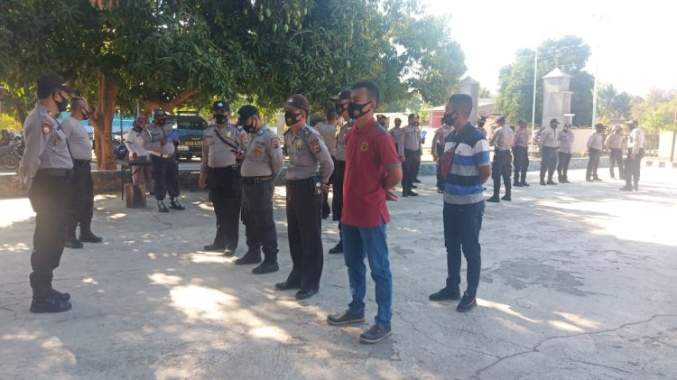 Tingkatkan Protokol Kesehatan Polres Lembata Terapkan Apel Perfungsi Bagian.