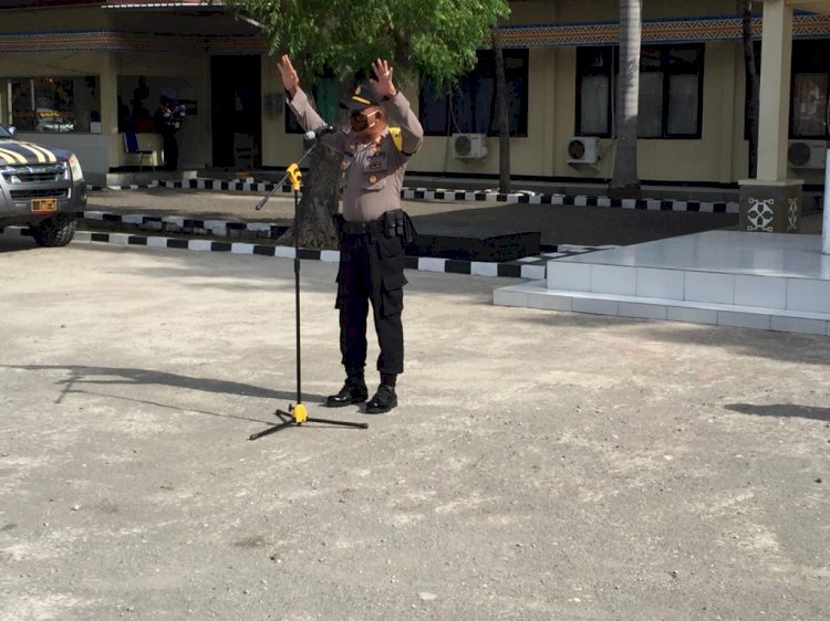 Jaga Kebugaran Polres Lembata Lakukan Senam AW S3