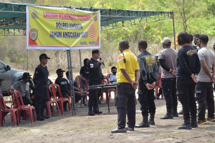 Asa Kemampuan, Jajaran Polres Lembata Gelar Latihan Menembak