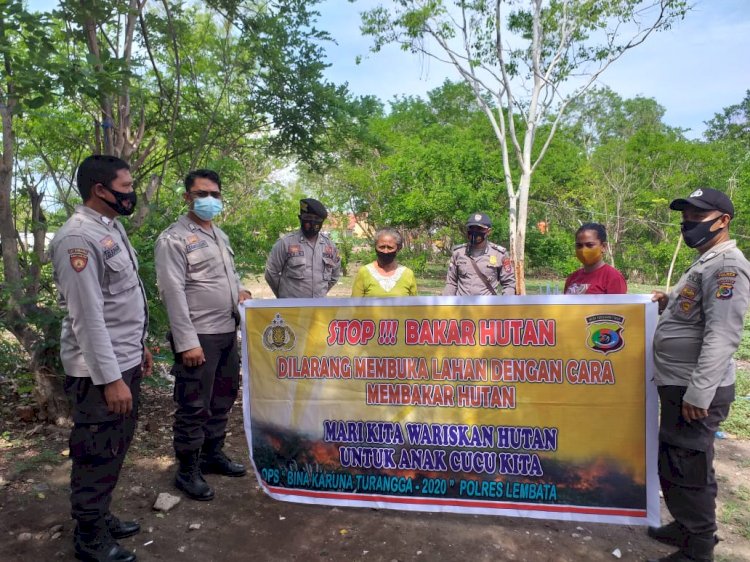 Mencegah Kebakaran Hutan Polres Lembata Lakukan Operasi Bina Karuna.