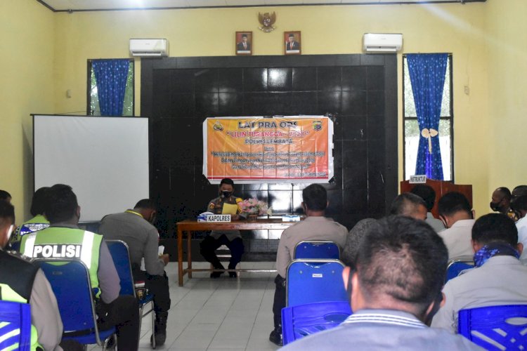 Polres Lembata Laksanakan Kegiatan Latihan Pra Operasi Lilin Turangga 2020