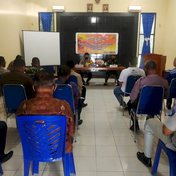 Rapat Koordinasi Lintas Sektoral Dalam Rangka Kesiapan Operasi Lilin Turangga 2020 Polres Lembata