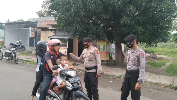 POLRES LEMBATA TERTIBKAN PENGGUNAAN MASKER