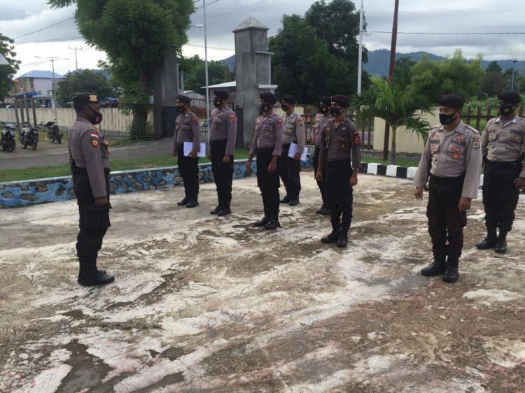 Satuan Sabhara Polres Lembata Terus Laksanakan Himbauan 3M Dan Gaktibplin Protokol Kesehatan