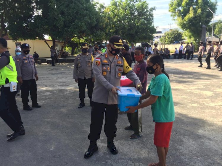 Sebagai wujud kepedulian menjelang hari raya idul fitri 1442 H,Ini yang dilakukan Kapolres Lembata