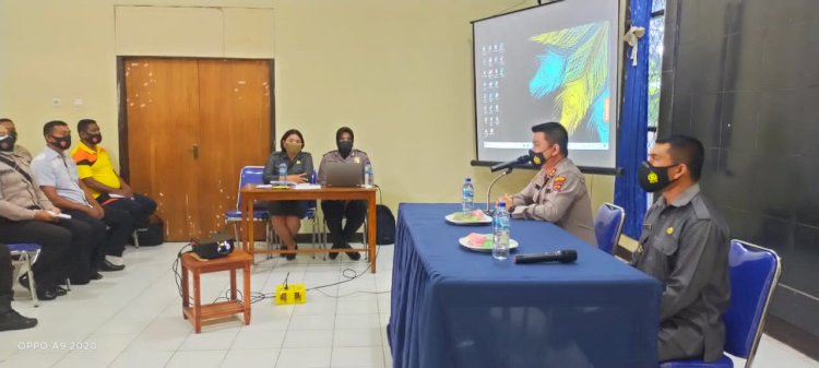 Polres Lembata Laksanakan Sosialisasi Peraturan Kapolri Nomor 7 Tahun 2017 oleh Setum Polda NTT tingkat Polres Tahun 2021.