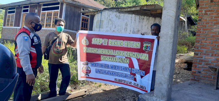 Antisipasi Karhutla, Jajaran Polres Lembata Gencarkan Sosialisasi