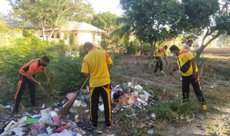 Polres Lembata Persiapkan Lokasi Serbuan Vaksin Tahap II