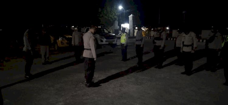 PATROLI GABUNGAN REGU II PPKM DI SEPUTARAN KOTA LEWOLEBA.