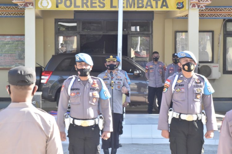 Kapolres Lembata Pimpin langsung pelaksanaan apel rutin harian