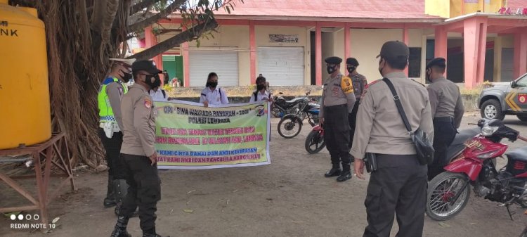 Dalam Rangka Operasi Bina Waspada Kasat Sabhara Selaku Kasatgas Preventif Pimpin Langsung Giat Operasi.