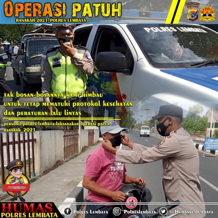 Tingkatkan Kepatuhan Berlalu Lintas, Polres Lembata Gelar Operasi Patuh Ranakah 2021.