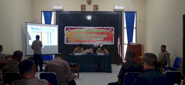 Kapolres Lembata Pimpin Rapat Evaluasi Kerja TW III