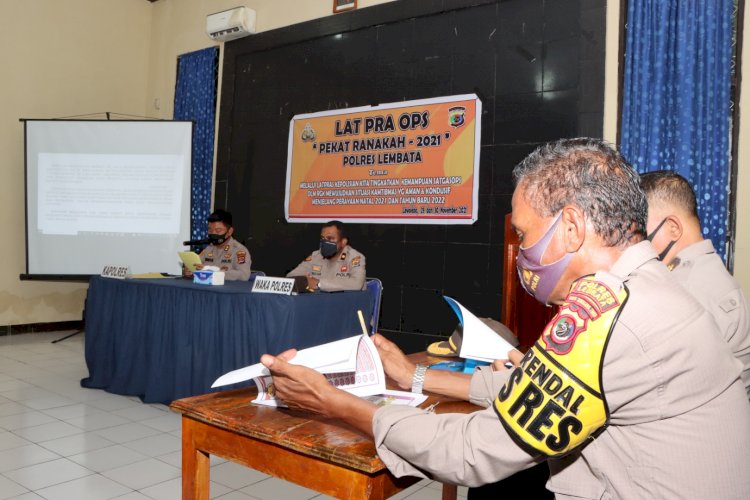 Kapolres Lembata Pimpin Lat Pra Ops Pekat Ranakah 2021,