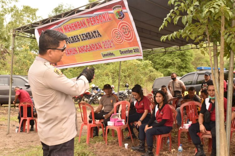 Tingkatkan Sinergitas, Polres Lembata Lakukan Latihan Menembak Bersama Lapas Lembata.