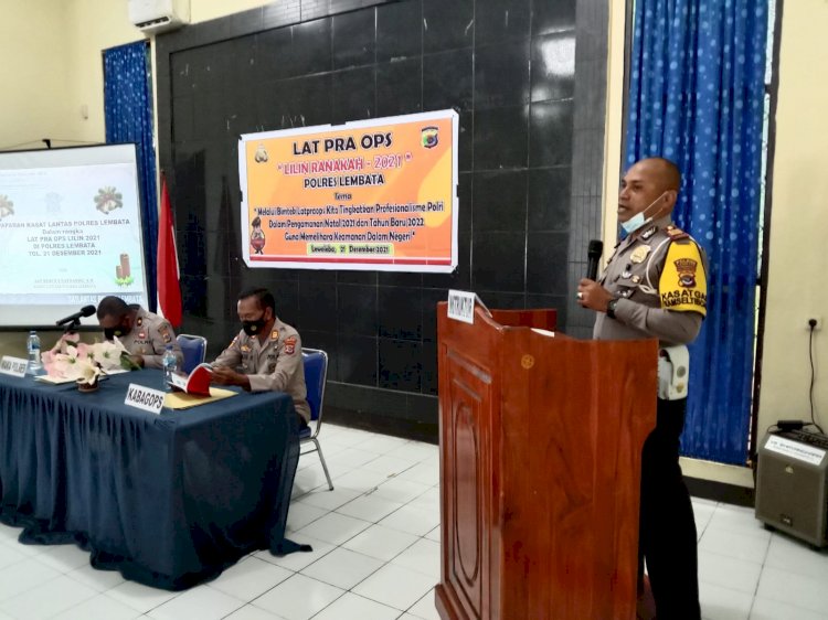 Tingkatkan Kesiapan Anggota Jelang Pengamanan Natal Dan Tahun Baru, Polres Lembata Gelar Latihan Pra Operasi