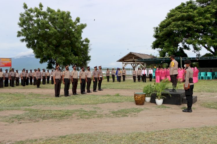 Polres Lembata Gelar Upacara Korps Raport Kenaikan Pangkat