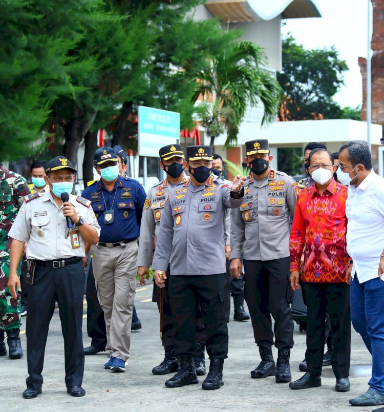 Tinjau Pelabuhan Benoa, Kapolri Minta Proses Prokes Hingga Karantina PPLN Diperketat