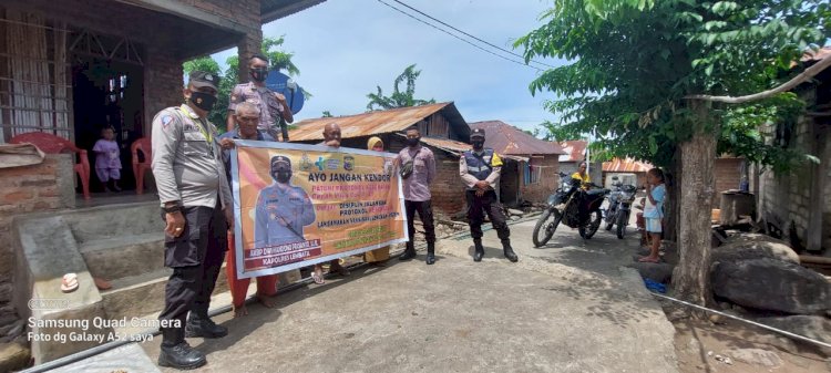 Tingkatkan Kepedulian Masyarakat, Personel Pospol Wulandoni Lakukan Sosialisasi Dan Himbauan Protkes.