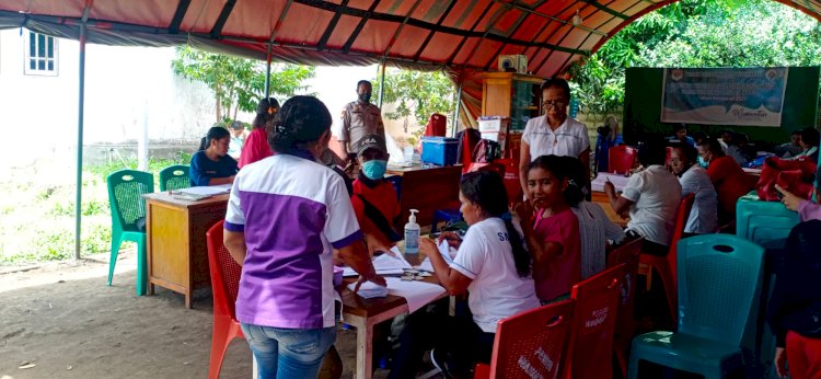 Bhabinkamtibmas Pastikan Warga Binaannya Siap Di Vaksin.