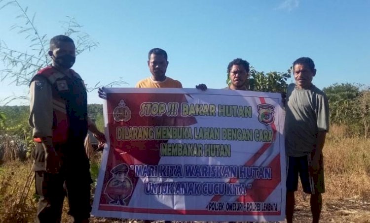 Bhabinkamtibmas Himbaua Warga Turut Jaga Kelestarian Hutan