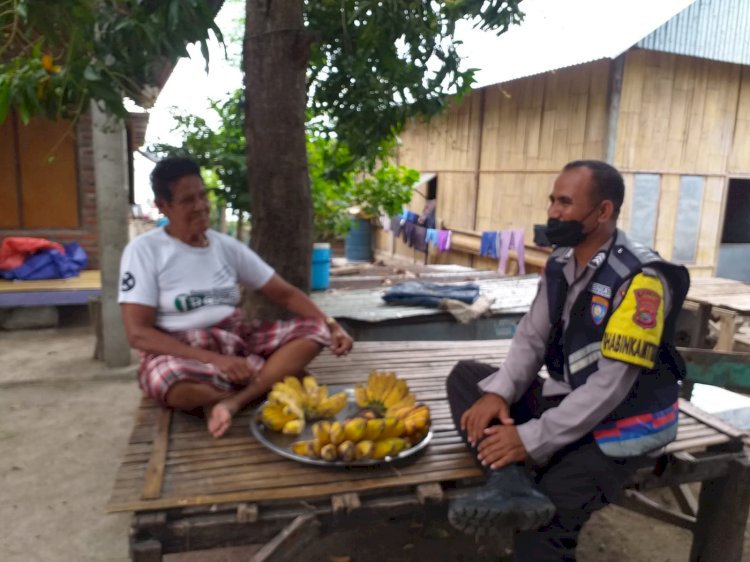 Bhabinkamtibmas Ajak Warga Wujudkan Kamtibmas Kondusif.