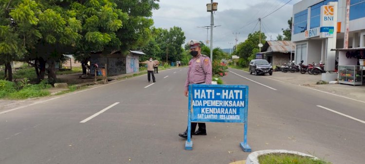 Jaga Kamseltibcarlantas, Satlantas Polres Lembata Rutin Lakukan Penertiban Kendaraan Bermotor.