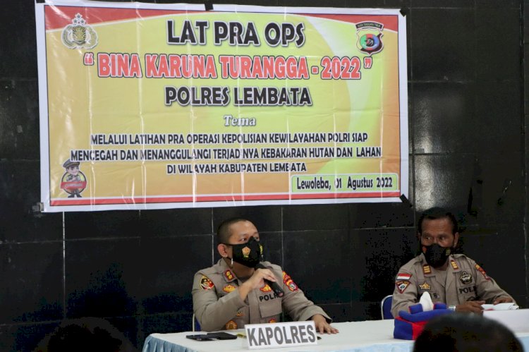 Kapolres Lembata Pimpin Giat Lat Pra OPS Bina Karuna Turangga - 2022 Polres Lembata