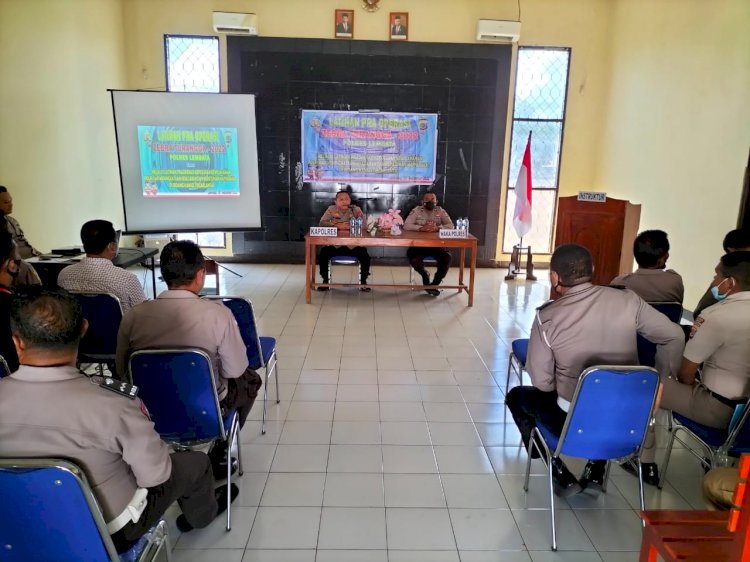 Kapolres Lembata Pimpin Latihan Pra Operasi Zebra Turangga 2022 Di Kabupaten Lembata.