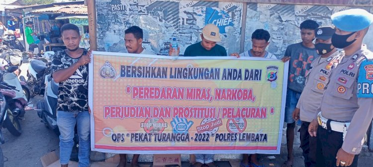 Operasi Pekat Turangga 2022, Satuan Samapta Polres Lembata Lakukan Tindakan Preventif.