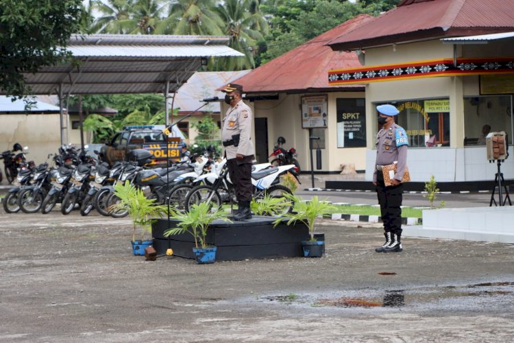 Waka Polres Lembata Pimpin Apel Gelar Pasukan Operasi Keselamatan Turangga Tahun 2023